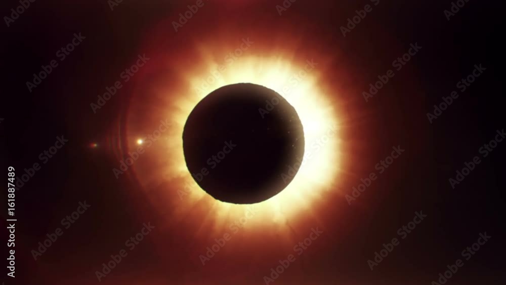 Total solar eclipse animation