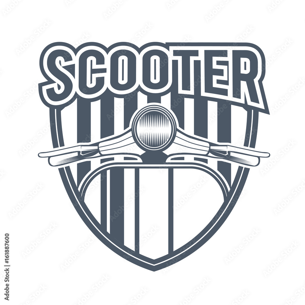 Obraz premium wektor vintage etykieta dla klubu rowerowego lub skuter