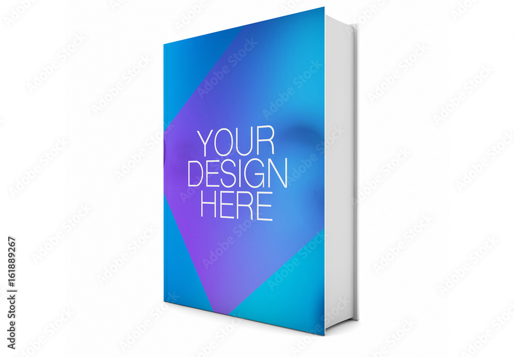 Hardcover Book Mockup Isolated on White Mockup 1 Stock Template