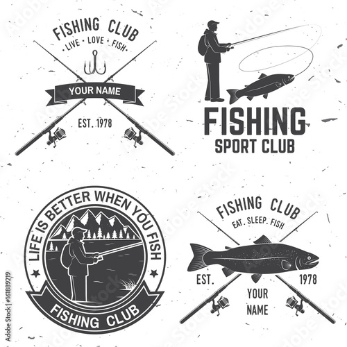 Life is better when you fish. Vector illustration.