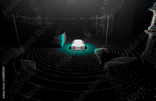 Self-driving car LIDAR technology photo