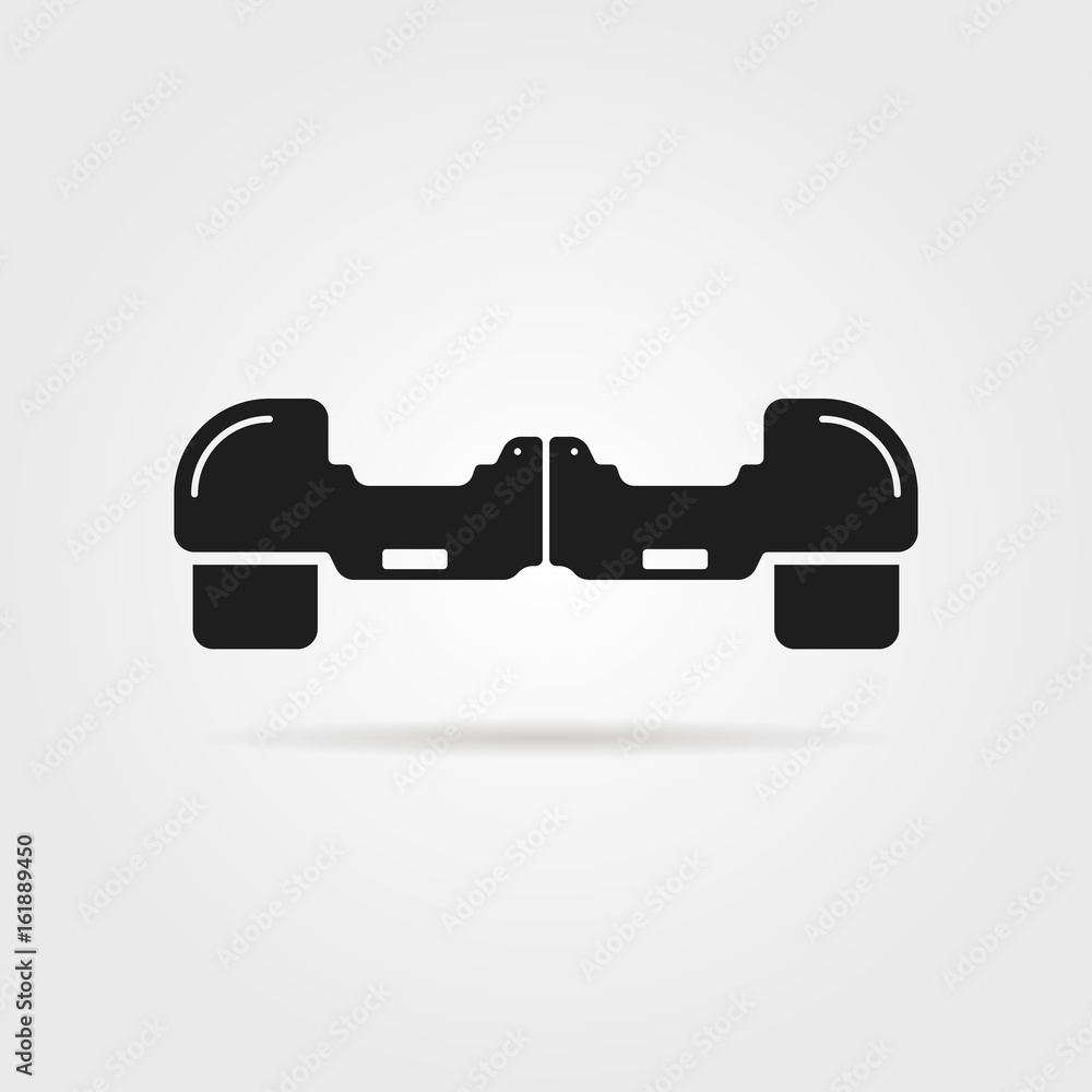 simple hoverboard icon with shadow simple hoverboard icon with shadow