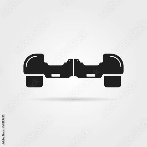 simple hoverboard icon with shadow
