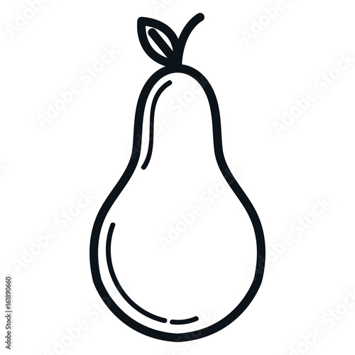 pear fresh fruit icon vector illustration design