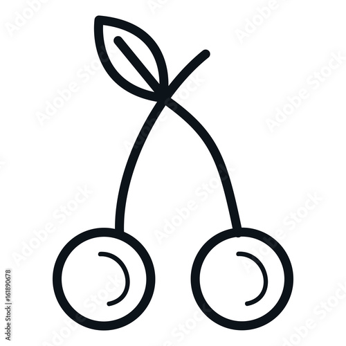 cherry fresh fruit icon vector illustration design