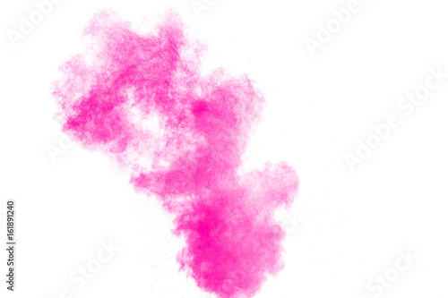 abstract powder splatted on white background,Freeze motion of color powder exploding