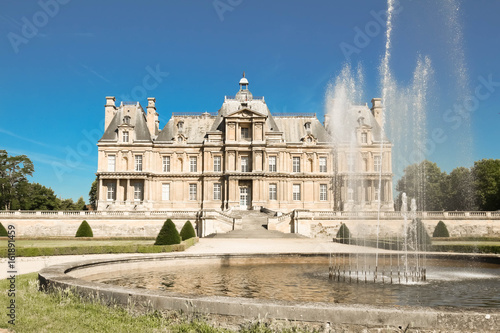 The famous historical castle of Maisons Laffitte, near Paris, France.
