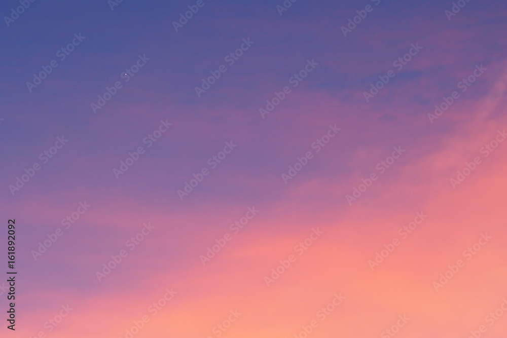 The beautiful sky on twilight time and a star background