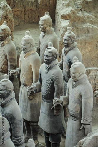 Armed foot soldiers of the Terra Cotta Army, Xian, China