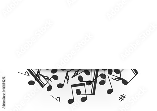 Music banner with shadow