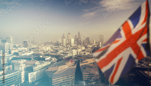 Photography Brexit: UK flag and London