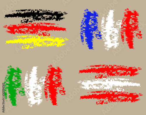 European flags vector illustration