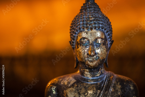 Bronze gilded Buddha  temple statue from Thailand