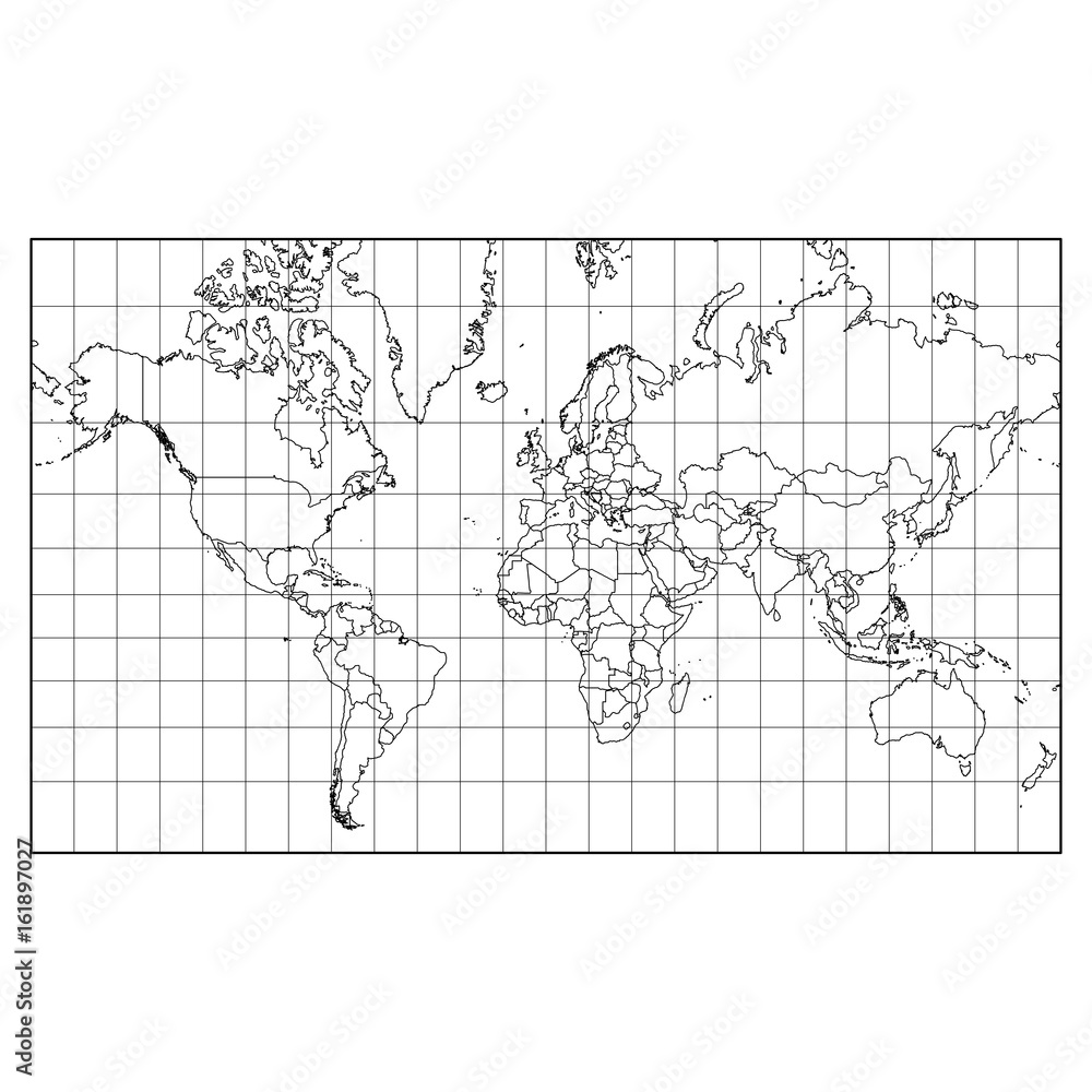 world map isolated on white background  vector
