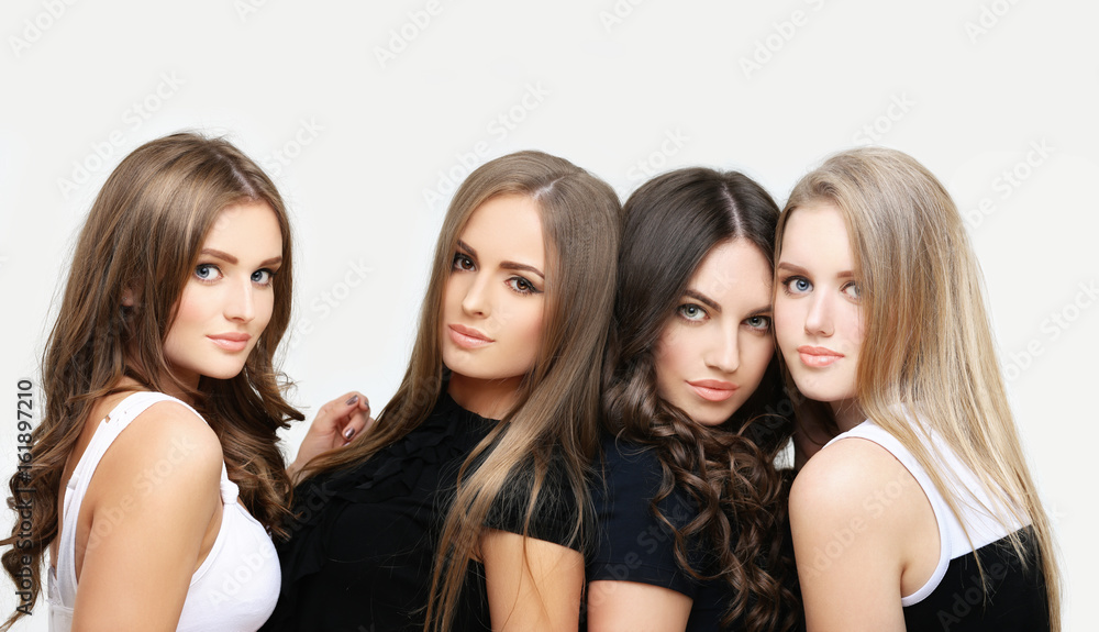 Friends.Beauty portrait of a young girls. Friends.Beauty portrait of a young girls.