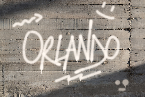 Orlando Word Graffiti Painted on Wall
