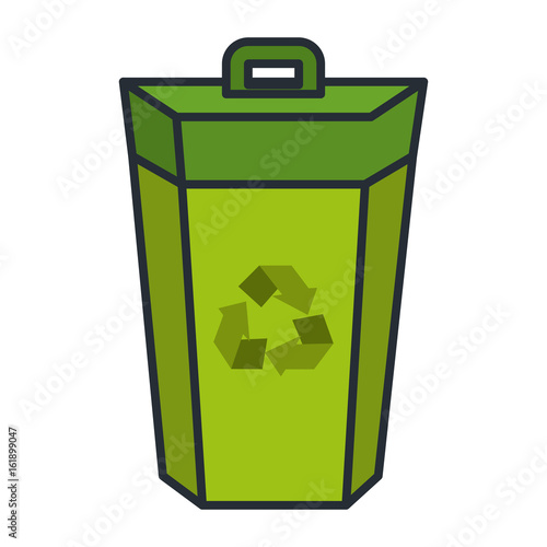 ecology recycle bin isolated icon vector illustration design