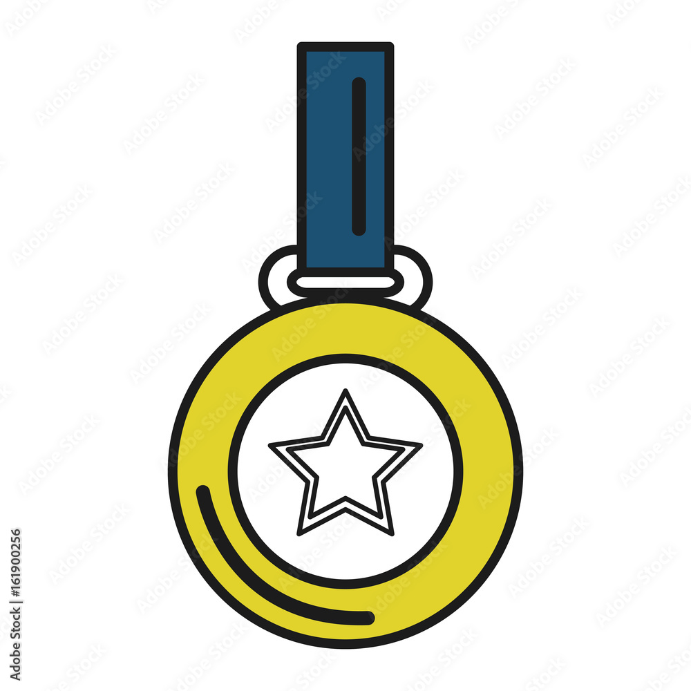 champion medal with star vector illustration design champion medal with star vector illustration design