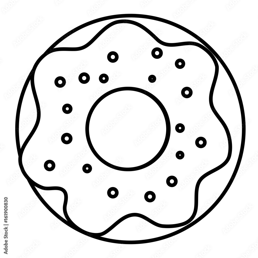 delicious sweet donut icon vector illustration design