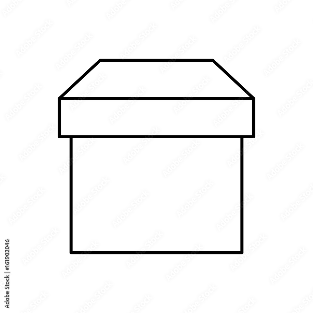 carton box with lid icon over white background vector illustration carton box with lid icon over white background vector illustration