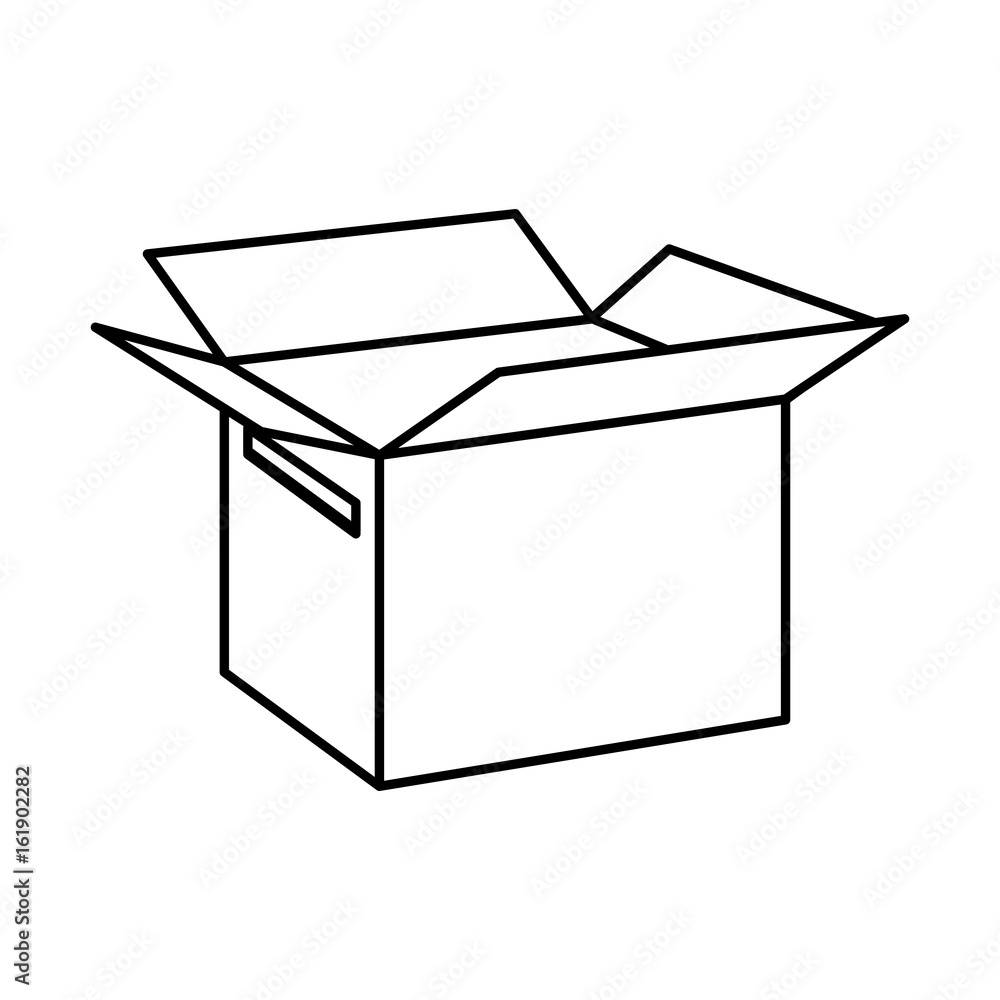 opened carton box icon over white background vector illustration opened carton box icon over white background vector illustration
