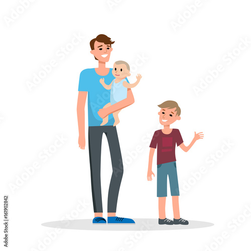 Dad and sons