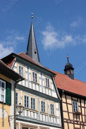 Medieval Historic cityscape with church
