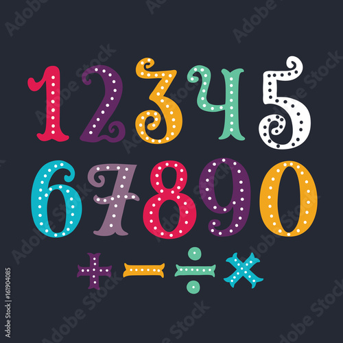 Vector of vintage carnival font and alphabet