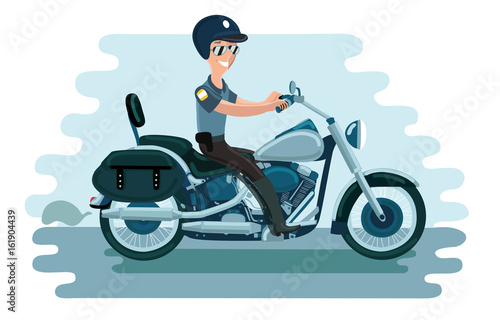 Police officer on motorcycle