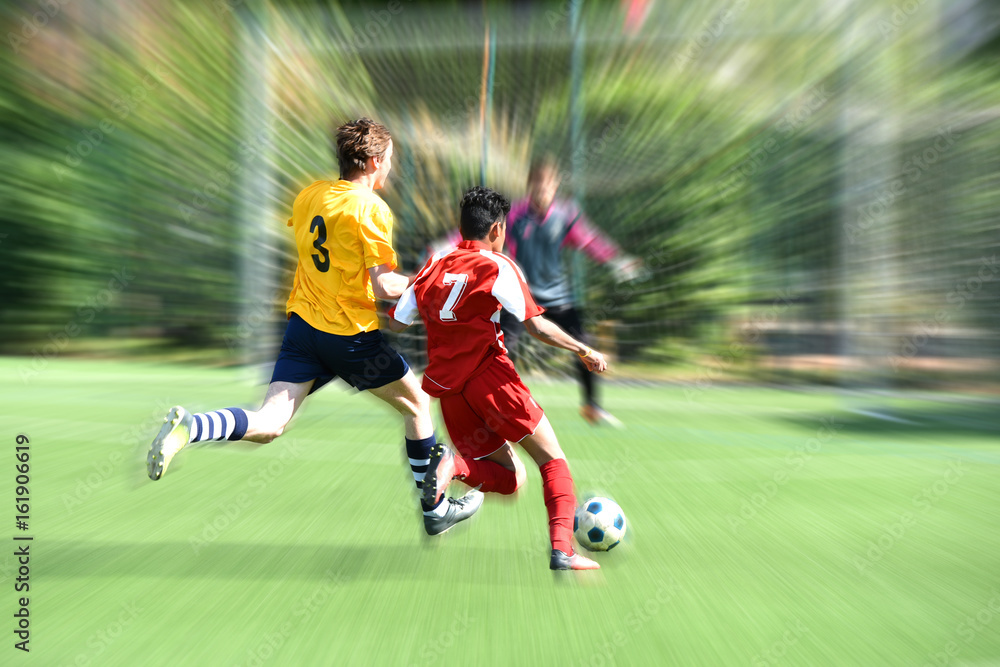 Obraz premium joueurs de football en pleine action