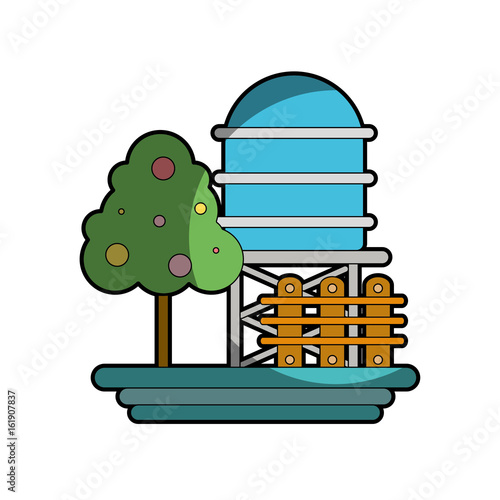 water tabk towel with tree and grid wood photo