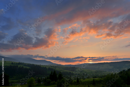 Mountain landscape at sunset © sergo321