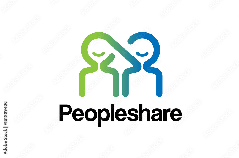People Share Logo Design Illustration People Share Logo Design Illustration