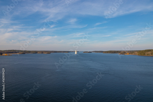 Photography Cruise ship in the Stockholm archipelago in Sweden.