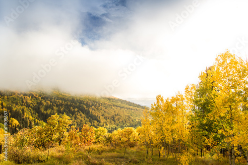 Fototapeta Naklejka Na Ścianę i Meble -  Fall Storm Overlook in Mountains