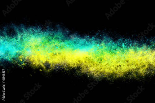 Abstract design of Multi color on black background © niphon