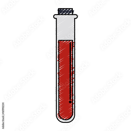 tube test with blood isolated icon vector illustration design