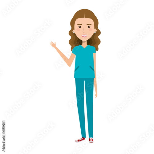 surgeon Professional woman of health vector illustration design