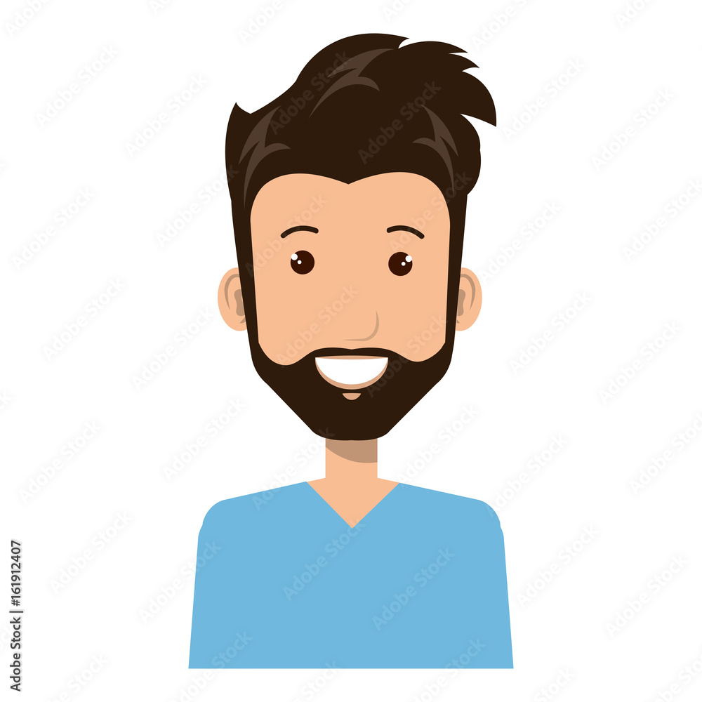 young man avatar character vector illustration design