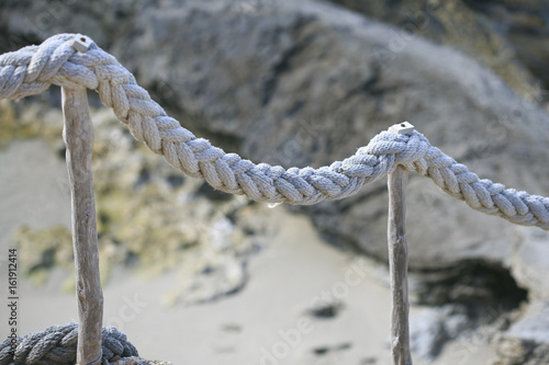 Old rope on the beach