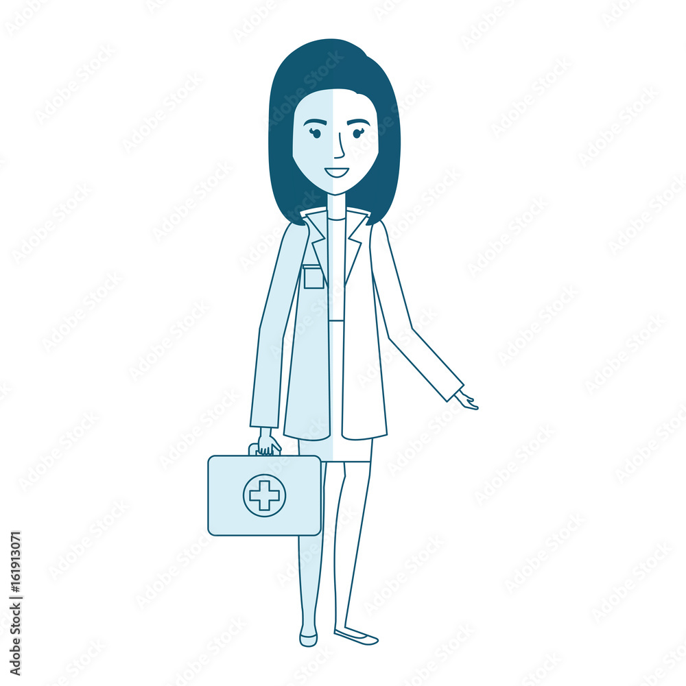 Professional woman of health with medical kit vector illustration design Professional woman of health with medical kit vector illustration design