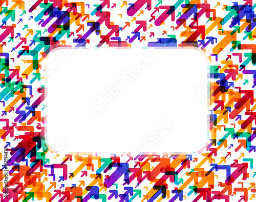 White background with colorful arrows.