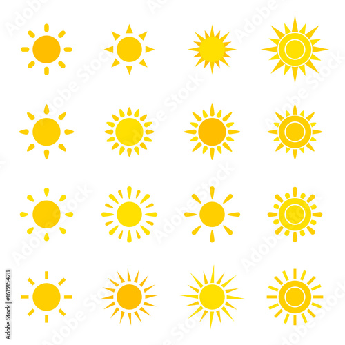 Set of sun icon