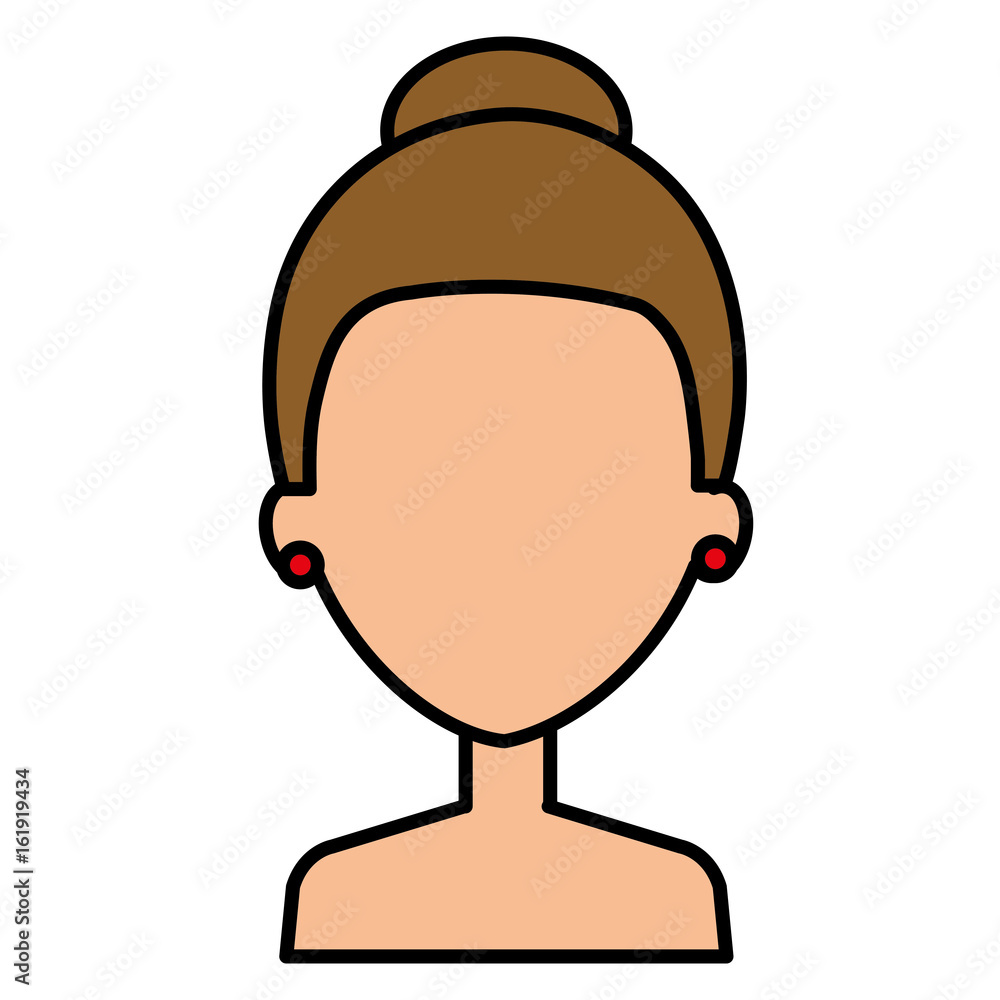 beautiful and young woman shirtless character vector illustration design