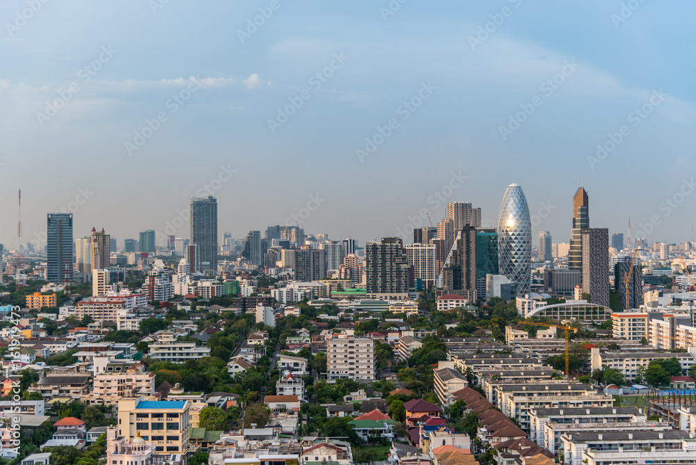 Cityscape with building in city of Bangkok