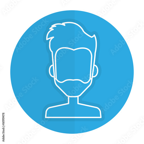 young man shirtless avatar character vector illustration design