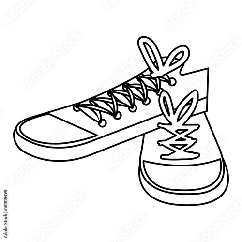 young shoes style icon vector illustration design