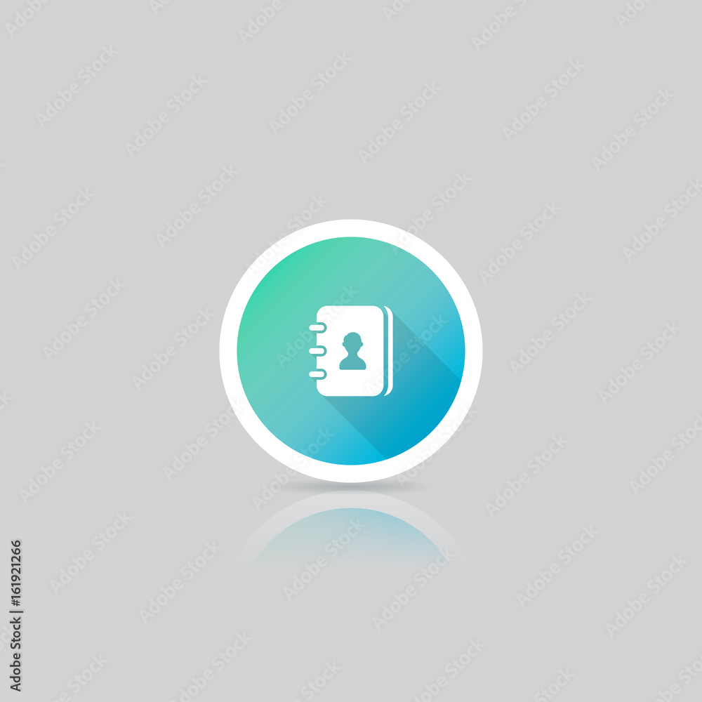 Modern Round Contact Book Icon Modern Round Contact Book Icon
