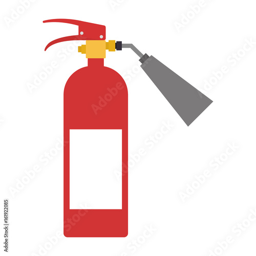 extinguisher icon over white background industrial security concept vector illustration