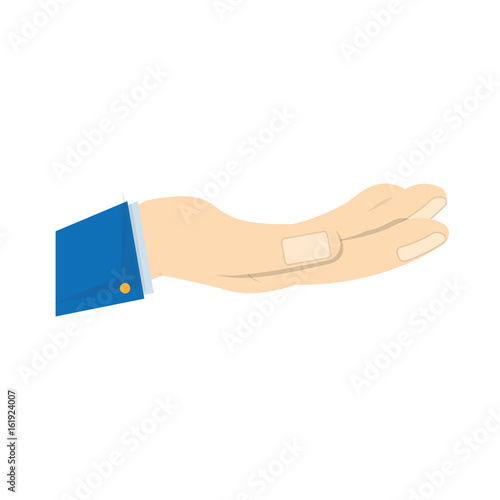 isolated open hand icon vector illustration graphic design